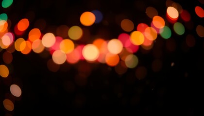 background of colorful glowing bokeh lights with a festive holiday theme