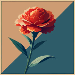 carnation flower illustration cartoon clipart design nature