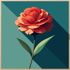 carnation flower illustration cartoon clipart design nature
