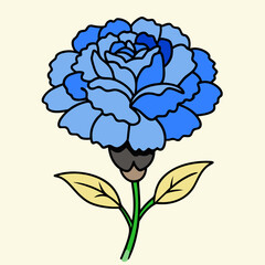 carnation flower illustration cartoon clipart design nature