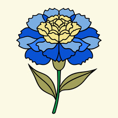 carnation flower illustration cartoon clipart design nature