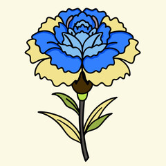 carnation flower illustration cartoon clipart design nature
