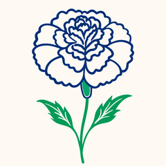 carnation flower illustration cartoon clipart design nature