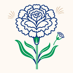 carnation flower illustration cartoon clipart design nature