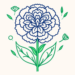 carnation flower illustration cartoon clipart design nature