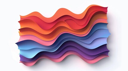 Abstract Web Templates with Wavy Paper Cut Out Layer Design