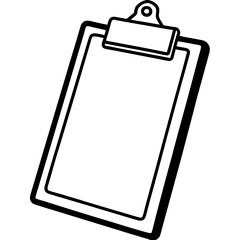 Clipboard Line Art Vector Illustration