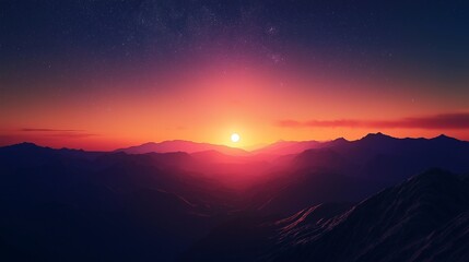 Fototapeta premium sunrise in the mountains