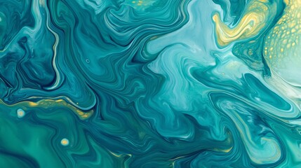 Obraz premium Blue green abstract background. Hand painted. Art background with copy space for design.