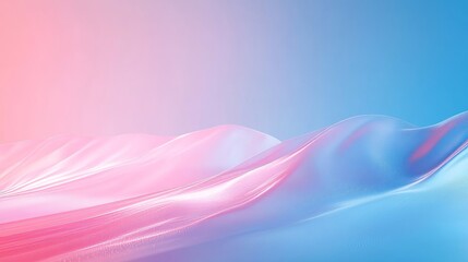 Waves of Pastel Colors Create a Serene Landscape Blending Soft Pinks and Blues in a Tranquil Abstract Representation of Nature's Beauty