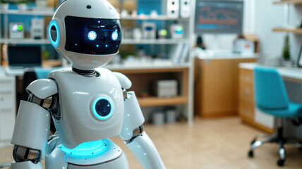 Mechanized industry robot and robotic arms for assembly in factory production.