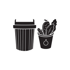  Vegetable and Trash Can Line Art for Coloring Pages