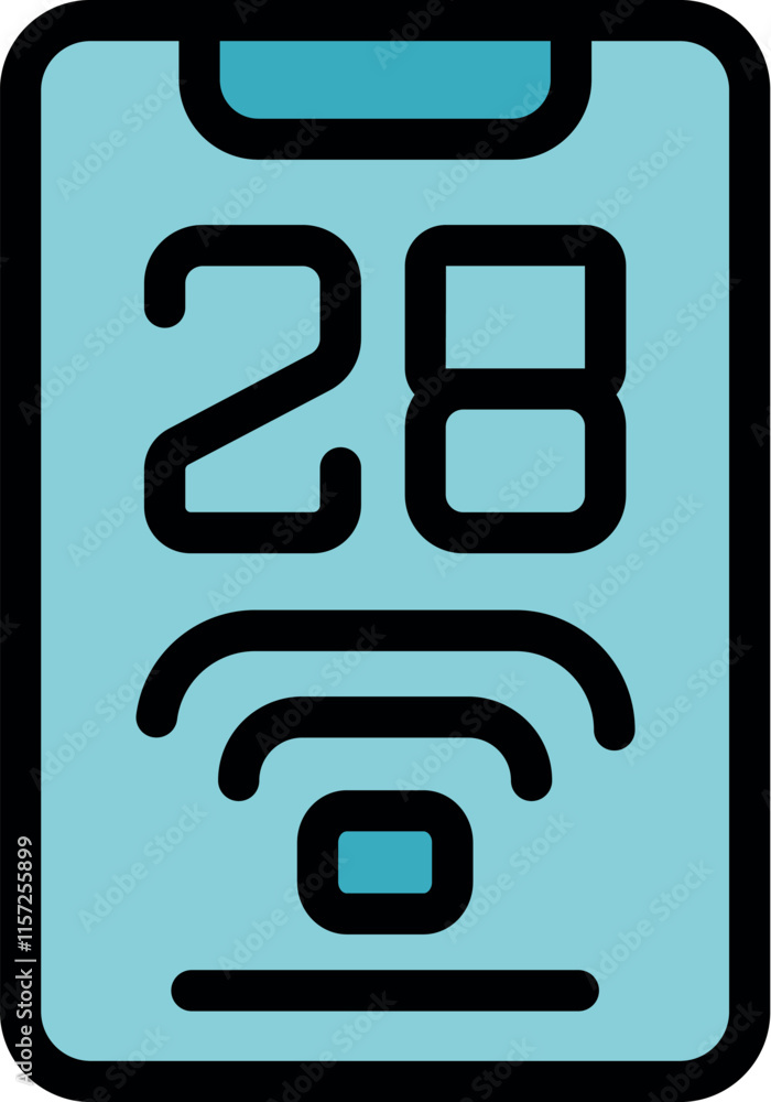 Poster smart home app displaying room temperature and wifi signal on a smartphone screen