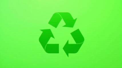 Ecology recycle icon in green color