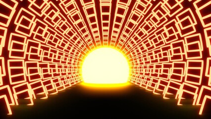 3D tunnel model. Suitable for many purposes.