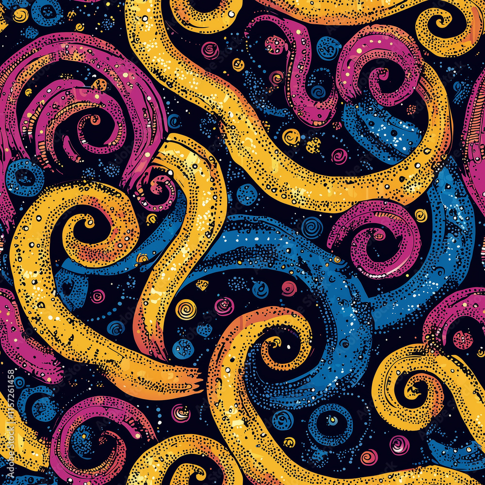 Poster batik seamless pattern design vibrant textiles art studio creative environment abstract viewpoint co