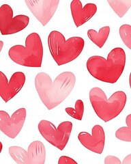 A repeating pattern of hearts, perfect for a Valentine's Day background.
