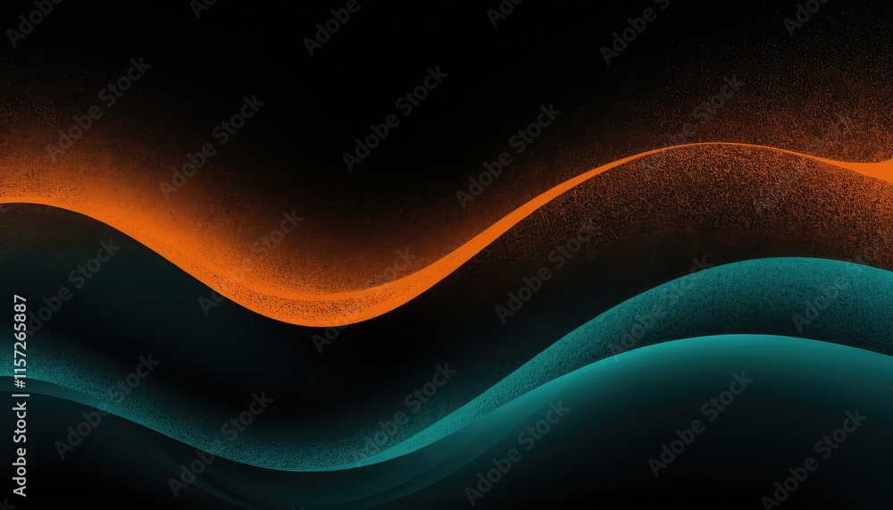 Poster abstract technology futuristic glowing curved line on dark blue background gradient flow background 