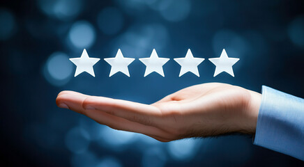 Five stars hand excellent rating top quality service customer satisfaction positive feedback