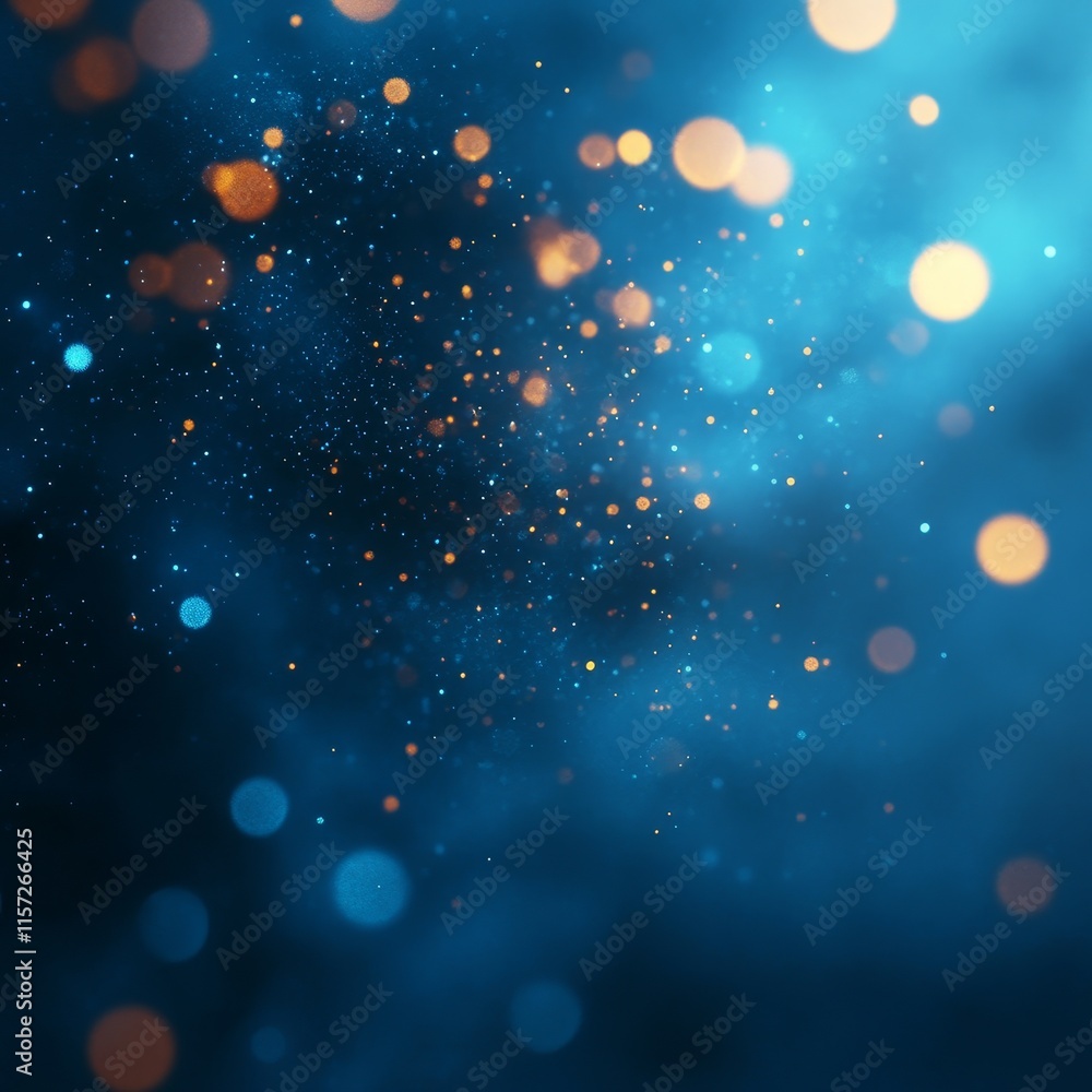 Poster Colorful Bokeh Patterns Create an Enchanting Atmosphere in a Dark Setting Filled With Glowing Lights