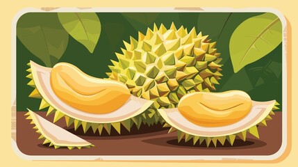 Detailed Durian Fruit Vector Illustration for Design Projects
