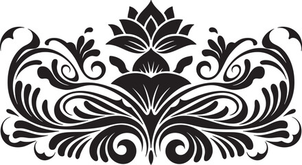 Floral decorative ornament element