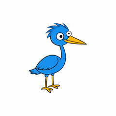 Charming Blue Bird Vector Illustration for Nature Graphics