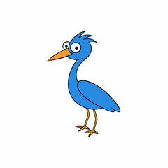 Creative Blue Bird Vector Design for Wildlife Themes