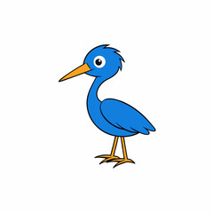 Stylish Bird Illustration for Kids’ and Educational Materials