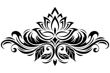 Floral decorative ornament element image