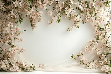 Maternity backdrop, wedding backdrop, photography with delicate flowers