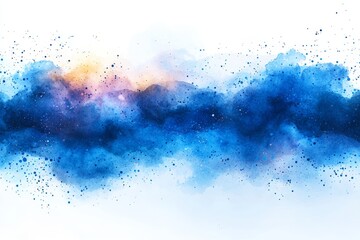 **Blue Watercolor Abstract Background: Spark Your Imagination with Vibrant Paintbrush Strokes, Stock**
