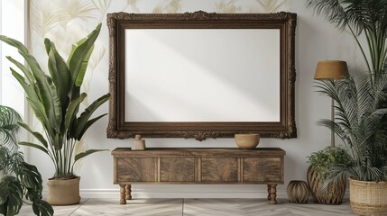 Picture frame large blank mockup