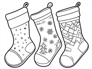 Festive Holiday Stockings Ready for Colorful Decorations and Fun