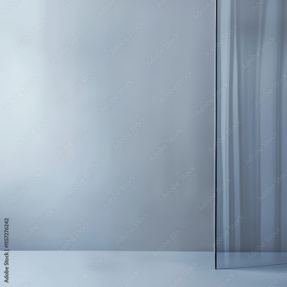 Poster soft light and minimalistic design create a tranquil atmosphere in a modern interior space featuring