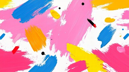 Fototapeta premium Glitch-style digital art with a mix of bright blocks and lines.