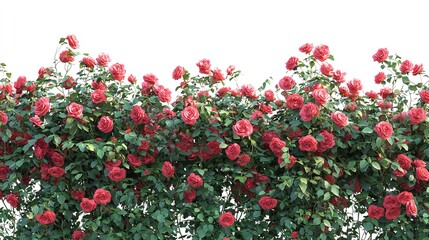 imagine bush of flowers isolated on transparent background
