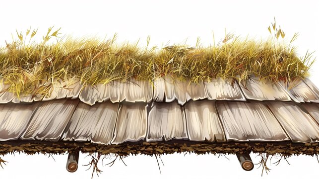 Dried Grass Texture Background for Roof Design