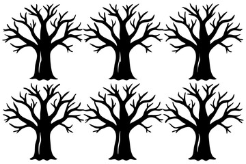 Baobab Tree Spooky Silhouette Bundle set