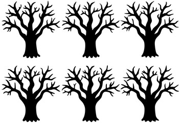 Baobab Tree Spooky Silhouette Bundle set