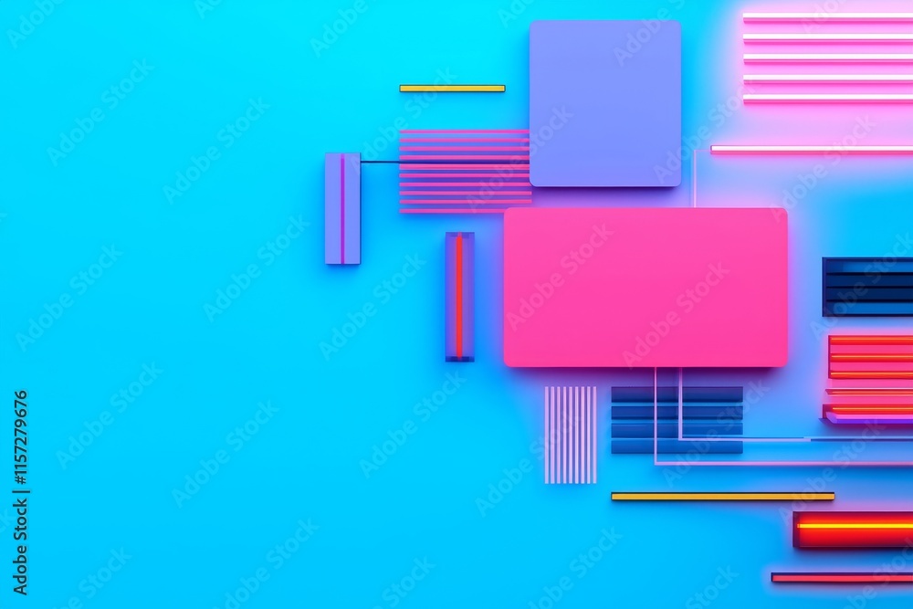 Poster a background with a glitch distortion, showcasing abstract digital artifacts in high quality.