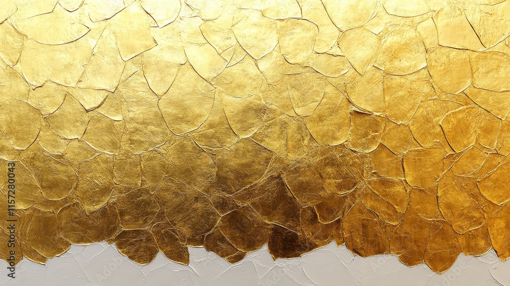 Poster a shimmering texture of overlapping gold scales, creating a captivating and luxurious visual effect.