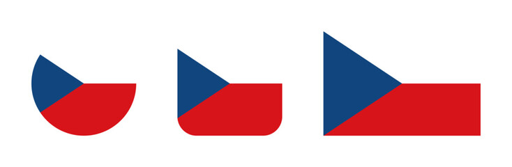 Czech Republic flag icon set