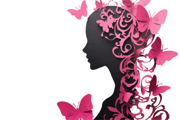 Body Woman Breast Cancer Awareness Day paper cutting, a poignant reminder of the importance of awareness. PNG transparent background.