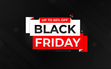 Black Friday banner. Black Friday promotion banner. Discount banner for black Friday sale.