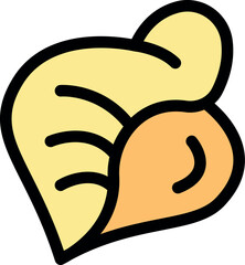 Seashell icon showcasing the intricate beauty of marine life, perfect for representing coastal themes and ocean related concepts