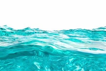 Fototapeta premium Crystal Clear Turquoise Water Surface with Gentle Waves and Reflections