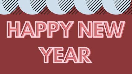 Happy new year letters banner, Happy new yeaR illustration. use forposter, banner, flyer, background