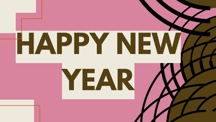 Happy new year letters banner, Happy new yeaR illustration. use forposter, banner, flyer, background