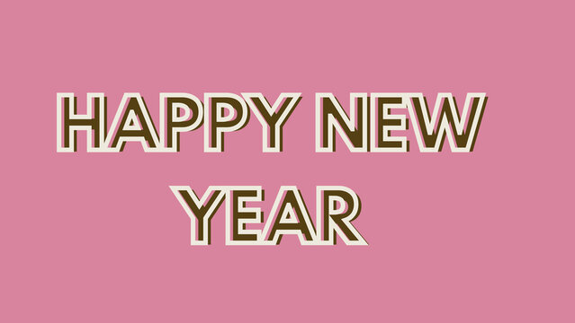 Happy new year letters banner, Happy new yeaR illustration. use forposter, banner, flyer, background